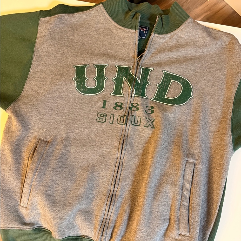 UND Sioux 1883 Gray and Green Jacket